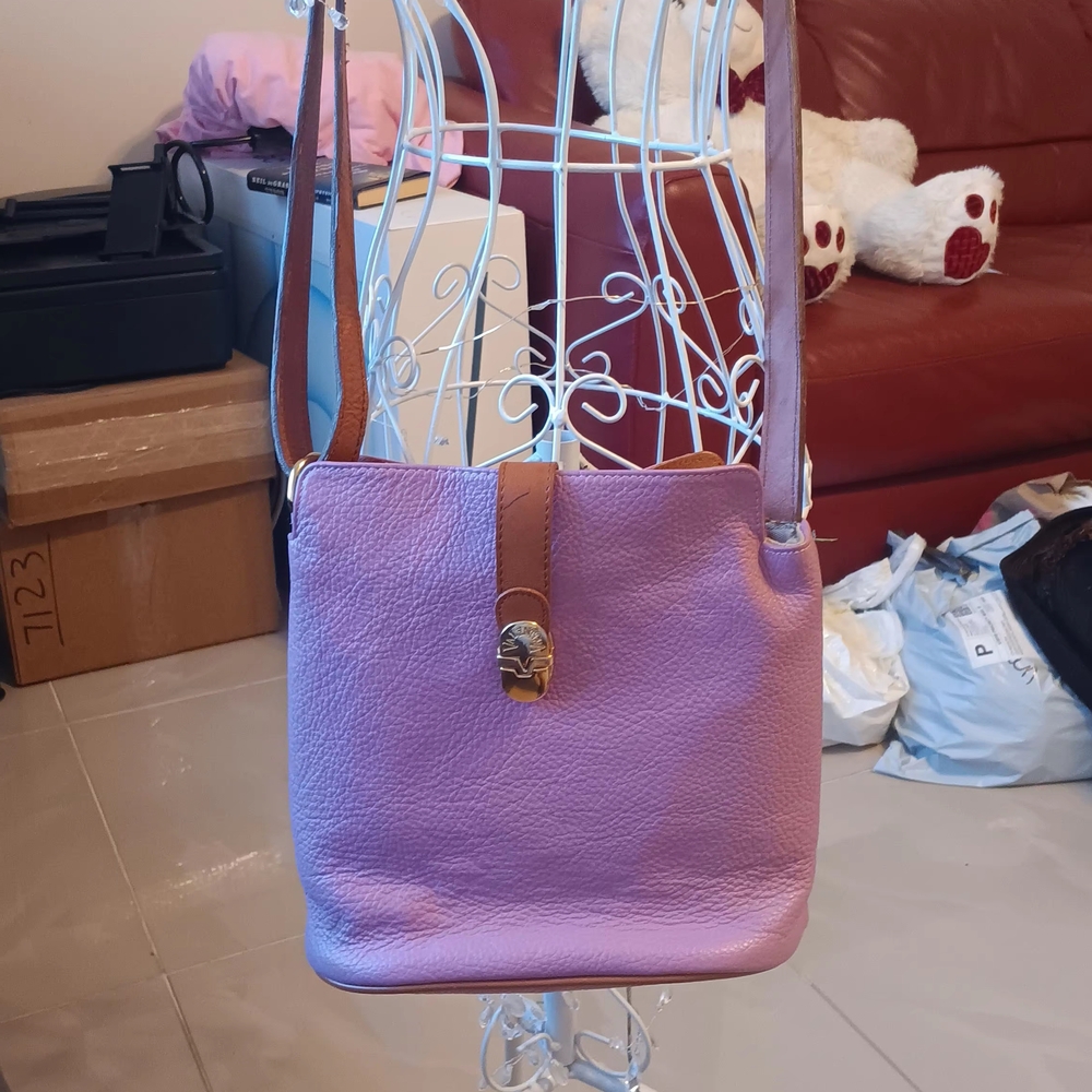 Valentina Lavender and Tan Crossbody Bag